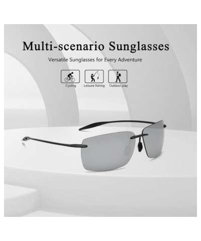 Polarized Sunglasses for Men and Women, Lightweight Sports Sunglasses with UV Protection for Driving Gray $11.86 Sport