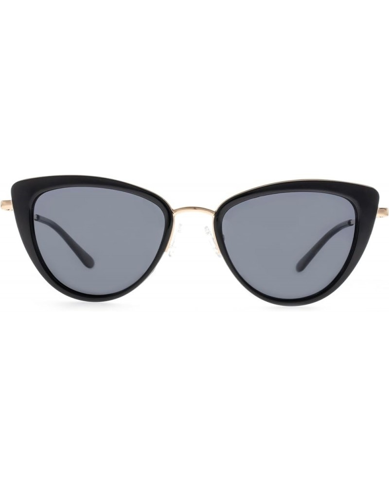 2024 Retro Big Frame Cat Eye Polarized Sunglasses Women with Spring Hinge Black $14.38 Cat Eye