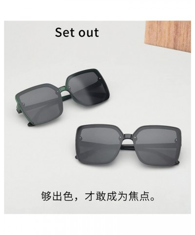 Square Large Frame Men and Women Personality Trendy Photo Sunglasses (Color : B, Size : 1) 1A $14.45 Designer