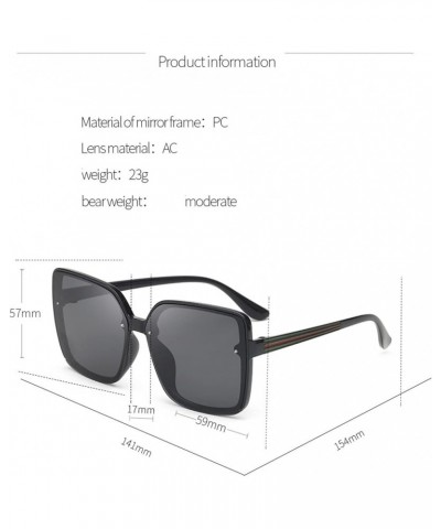 Square Large Frame Men and Women Personality Trendy Photo Sunglasses (Color : B, Size : 1) 1A $14.45 Designer