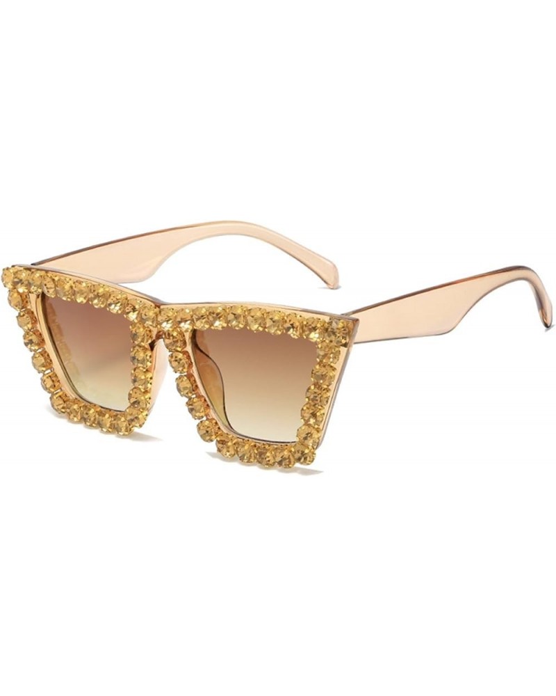 Square Cat Eye Fashion Woman Sunglasses Beach Vacation Party Decorative Sunglasses (Color : B, Size : 1) 1 C $12.98 Designer