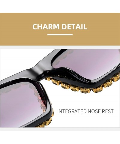 Square Cat Eye Fashion Woman Sunglasses Beach Vacation Party Decorative Sunglasses (Color : B, Size : 1) 1 C $12.98 Designer