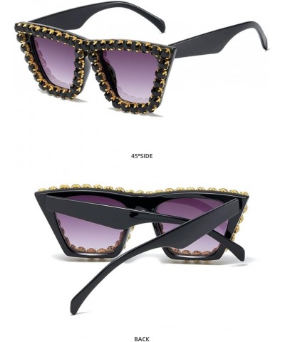 Square Cat Eye Fashion Woman Sunglasses Beach Vacation Party Decorative Sunglasses (Color : B, Size : 1) 1 C $12.98 Designer