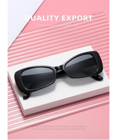 Small Square Box Fashion Retro Sunglasses Men and Women cat Eye Glasses Outdoor (Color : C, Size : 1) 1 B $17.60 Designer