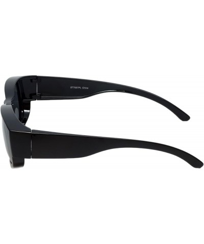 Fitover Sunglasses Wear-Over your Readers Perfect for Driving (7667) with Case Black Grey $7.77 Oval