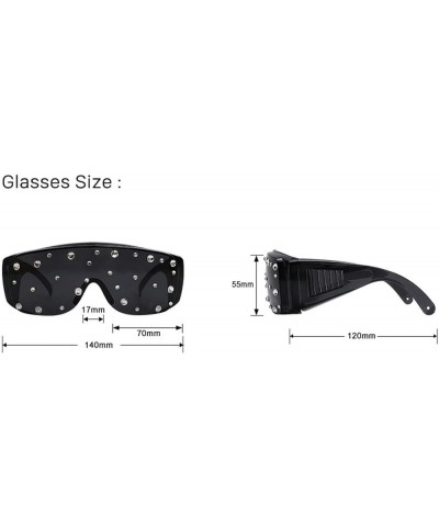 Retro Oversize Women Rhinestone Sunglasses Crystal Sparkling Bejewelled Trendy bling bling Square Sun Glasses Purple $9.50 Sq...