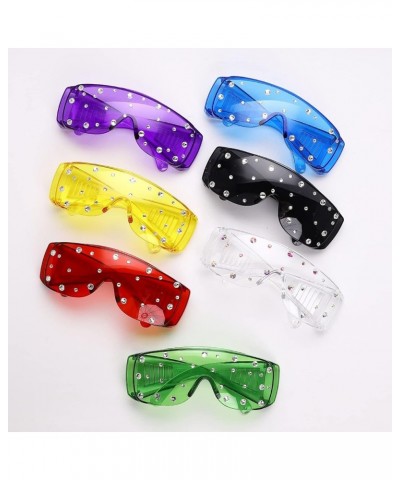 Retro Oversize Women Rhinestone Sunglasses Crystal Sparkling Bejewelled Trendy bling bling Square Sun Glasses Purple $9.50 Sq...