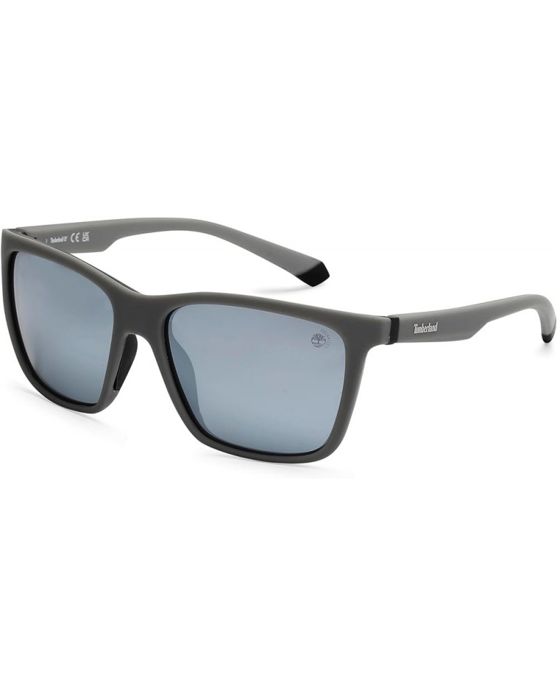 Men's Injected Sun Glasses Round Sunglasses Grey/Other / Smoke Polarized $41.04 Square