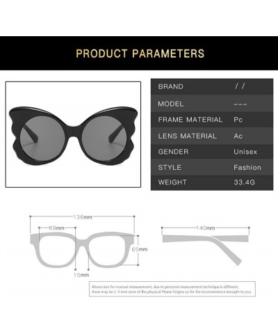 Fashion Large Frame Retro Punk Men and Women Outdoor Decorative Sunglasses (Color : E, Size : 1) 1 G $18.20 Designer