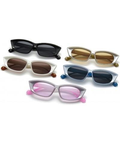 Punk Sunglasses Woman Small Frame Polygon Sun Glasses Female Gradient Color Eyewear C1 Black Gray $15.57 Rectangular