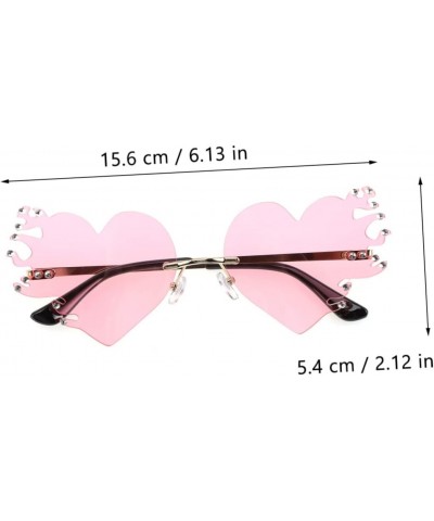 5pcs Flame Sunglasses Fashion Sunglasses for Women Bachelorette Sunglasses Novelty Sunglasses Heart Shaped Glasses Frameless ...