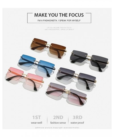 Frameless Square Men's and Women's Sunglasses Street Shooting Outdoor Vacation Sports (Color : B, Size : Medium) Medium C $15...