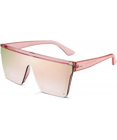 Fashion Square Sunglasses Women Men Flash Purple Lens Rimless Sunglasses C2pinkpink $18.12 Rectangular