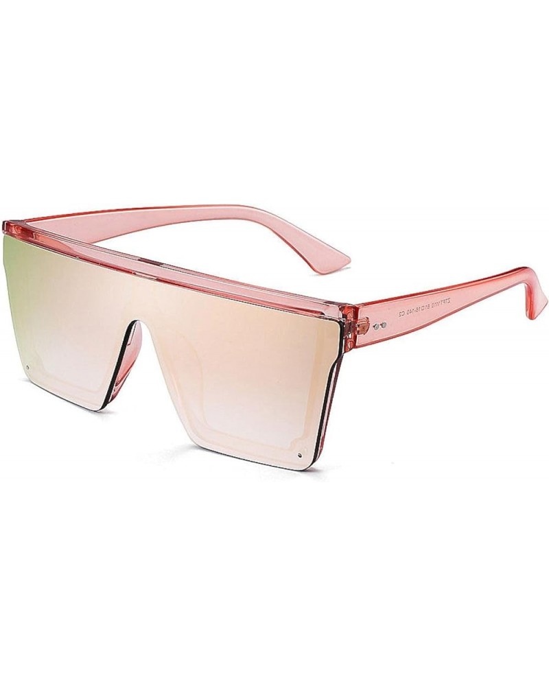 Fashion Square Sunglasses Women Men Flash Purple Lens Rimless Sunglasses C2pinkpink $18.12 Rectangular