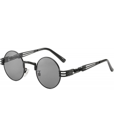 Retro Metal Round Frame Punk Sunglasses for Men and Women Fashion Outdoor Decoration Sunglasses (Color : C, Size : 1) 1A $17....