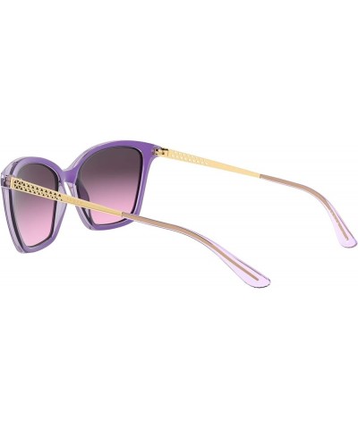 Women's Vo5333s Cat Eye Sunglasses Top Violet/Transparent Grey/Violet Gradient Grey $31.19 Cat Eye