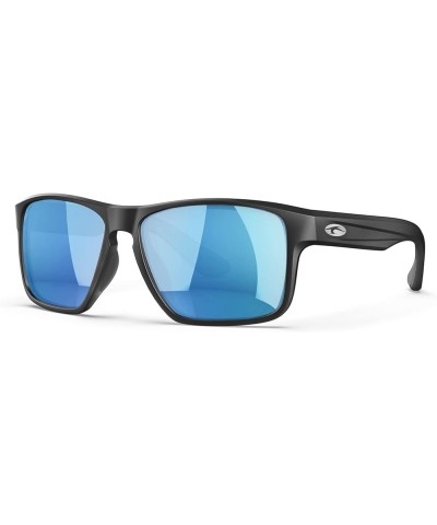 Floating Polarized Sunglasses, Water Sports Sunglasses for Men and Women Matte Black Frame/Ice Blue Mirrored Lens $16.80 Sport