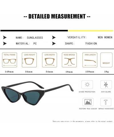 Cat-Eye Men and Women Street Shooting Sunglasses, Party Outdoor Vacation Beach Glasses (Color : D, Size : Medium) Medium B $1...