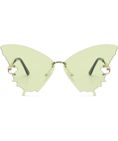 Heart Sunglasses for Women Rimless Thin Metal Frame Heart Shaped Sun Glasses G Green $9.17 Rimless