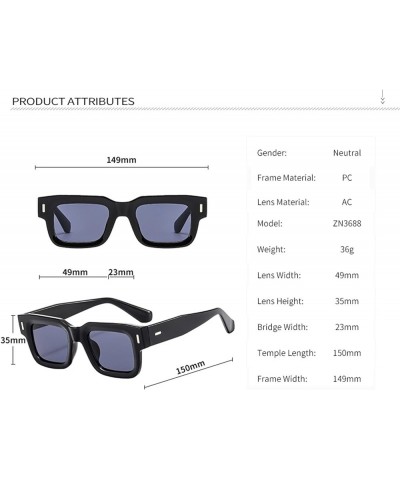 Square Men's and Women's Fashion Outdoor Vacation Sunglasses (Color : B, Size : 1) 1 E $14.03 Designer