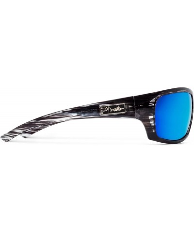 The Mack - Polarized Poly Lens Fishing Sunglasses Silverwood - Blue Mirror $69.30 Wayfarer