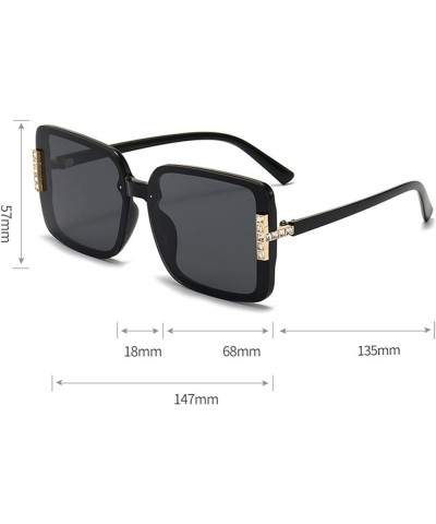 Fashion Large Square Sunglasses Men and Women Outdoor Sports Beach Sunglasses (Color : B, Size : 1) 1 D $17.91 Sport