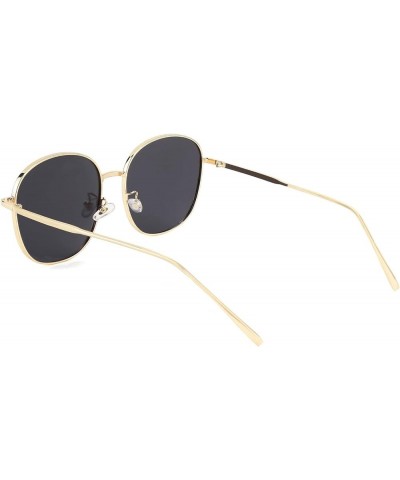 Oversized Round Sunglasses Women Ocean Colored Eyewear Brand Design B2654 Black $10.02 Oversized