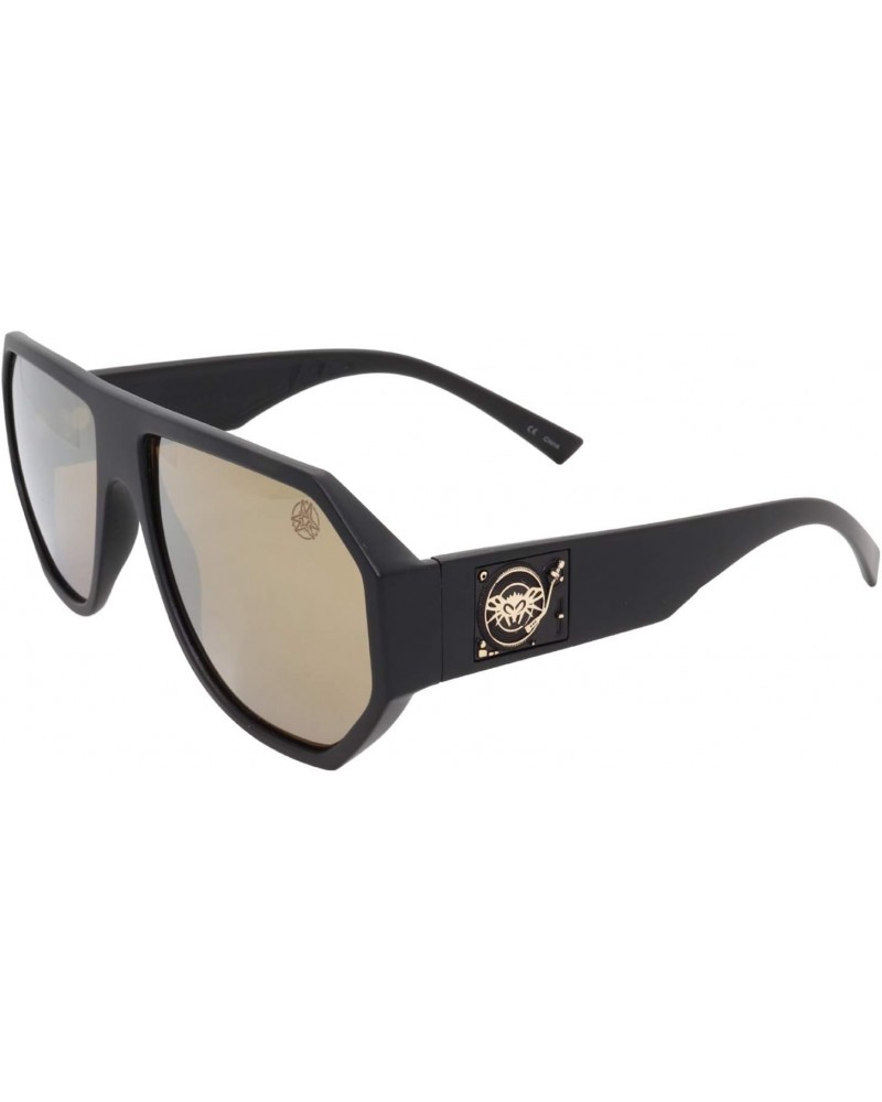 BLACK FLYS Sunglasses Mix Master Fly - Mix Master Mike Collab 62mm-18mm-148mm (matte black/GOLD MIRROR lens) $48.57 Rectangular