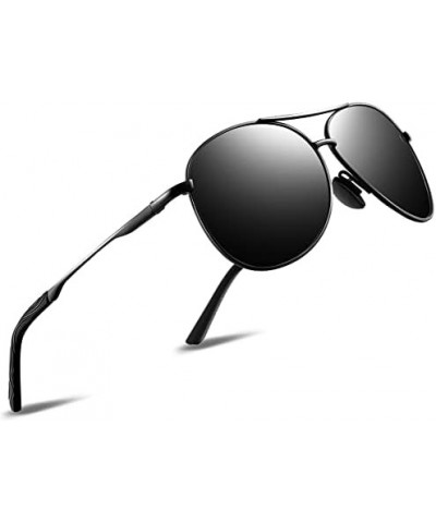 Classic Aviator Sunglasses for Men Women Driving Sun glasses Metal Frame Polarized Lens UV Blocking S9830 Grye $11.21 Oval