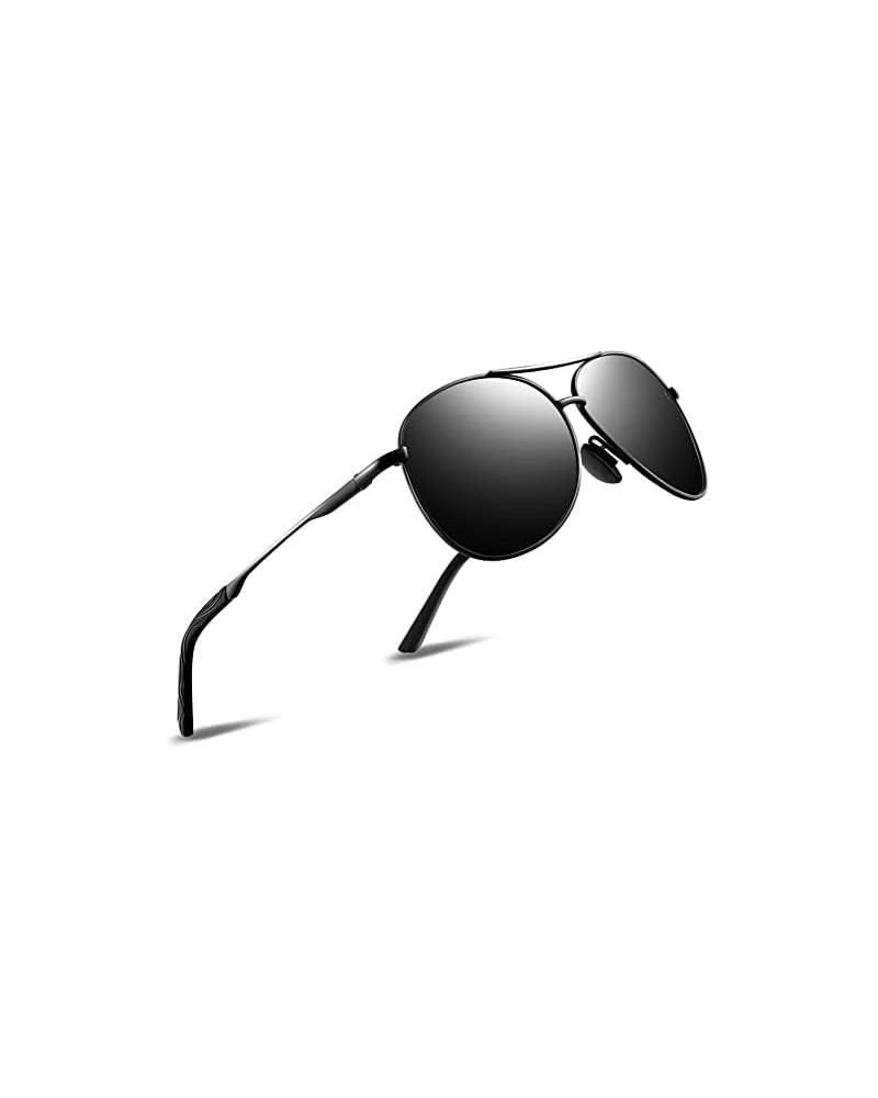 Classic Aviator Sunglasses for Men Women Driving Sun glasses Metal Frame Polarized Lens UV Blocking S9830 Grye $11.21 Oval