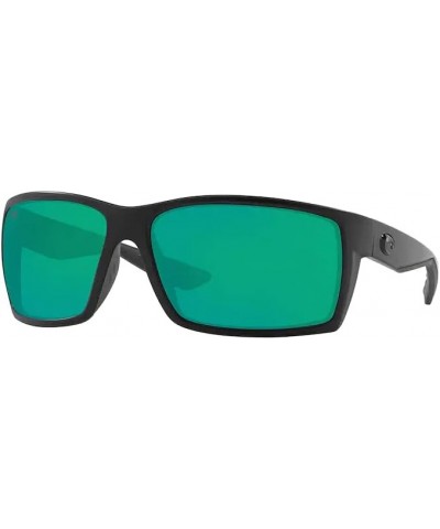 mens Reefton Rectangle Sunglasses With Designer iWear Eyewear Care Kit 01 Blackout / Green Mirror 580g Plastic Polarized $63....