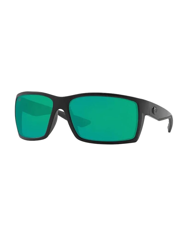 mens Reefton Rectangle Sunglasses With Designer iWear Eyewear Care Kit 01 Blackout / Green Mirror 580g Plastic Polarized $63....