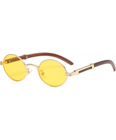 Retro Small Round Frame Sunglasses Men and Women Outdoor Vacation Beach Sun Shades (Color : A, Size : Medium) Medium D $16.82...