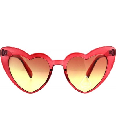 Womens Cat Eye Heart Shape Retro Goth Plastic Sunglasses Red $8.52 Cat Eye