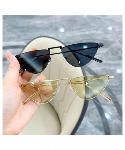 Metal Fashion Cat Eye Small Frame Retro Outdoor Holiday Men and Women Decorative Sunglasses (Color : E, Size : 1) 1 F $14.35 ...