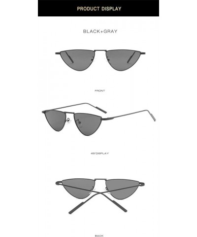 Metal Fashion Cat Eye Small Frame Retro Outdoor Holiday Men and Women Decorative Sunglasses (Color : E, Size : 1) 1 F $14.35 ...