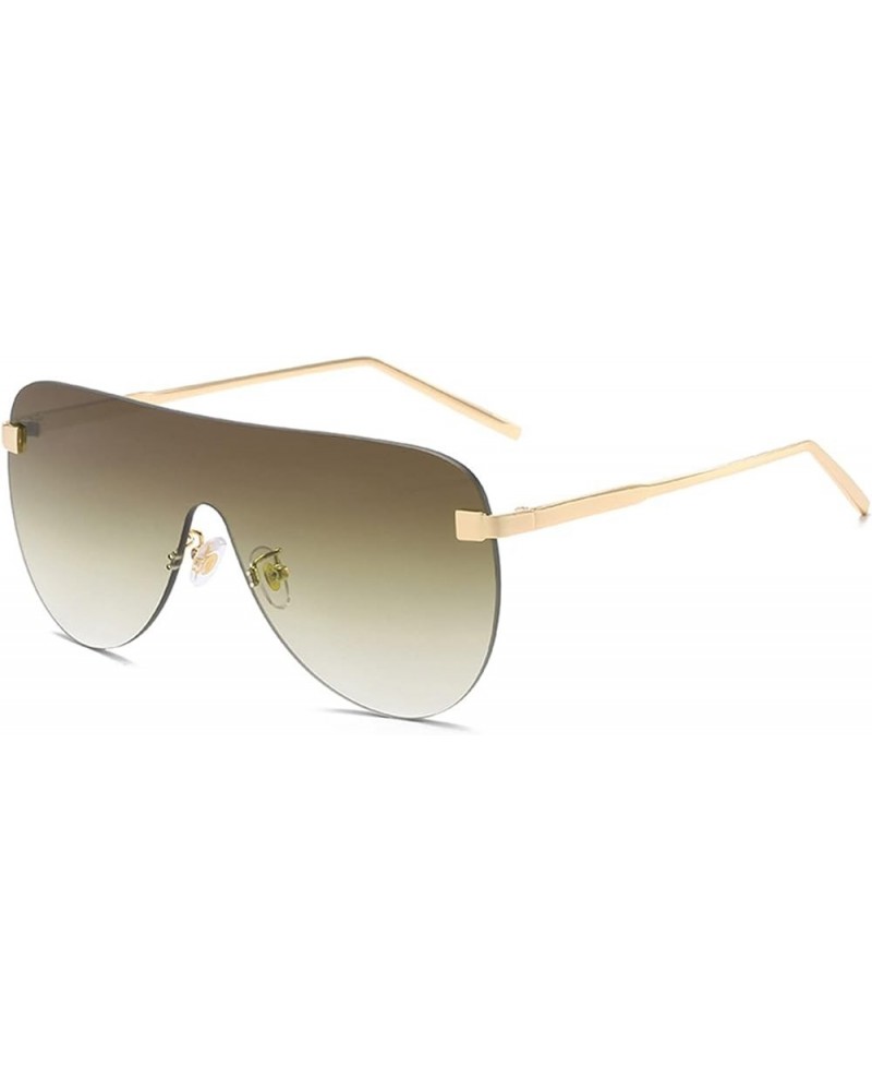 Fashion Woman Big Frame Sunshade Sunglasses (Color : B, Size : Medium) Medium E $17.30 Designer