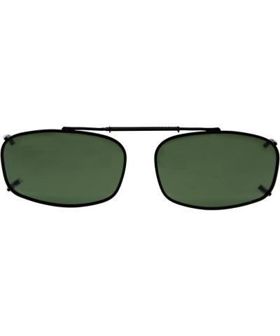 Metal Frame Rim Polarized Lens Clip On Sunglasses 2 1/8" x1 3/8" Grey Lens G15 $9.50 Rectangular