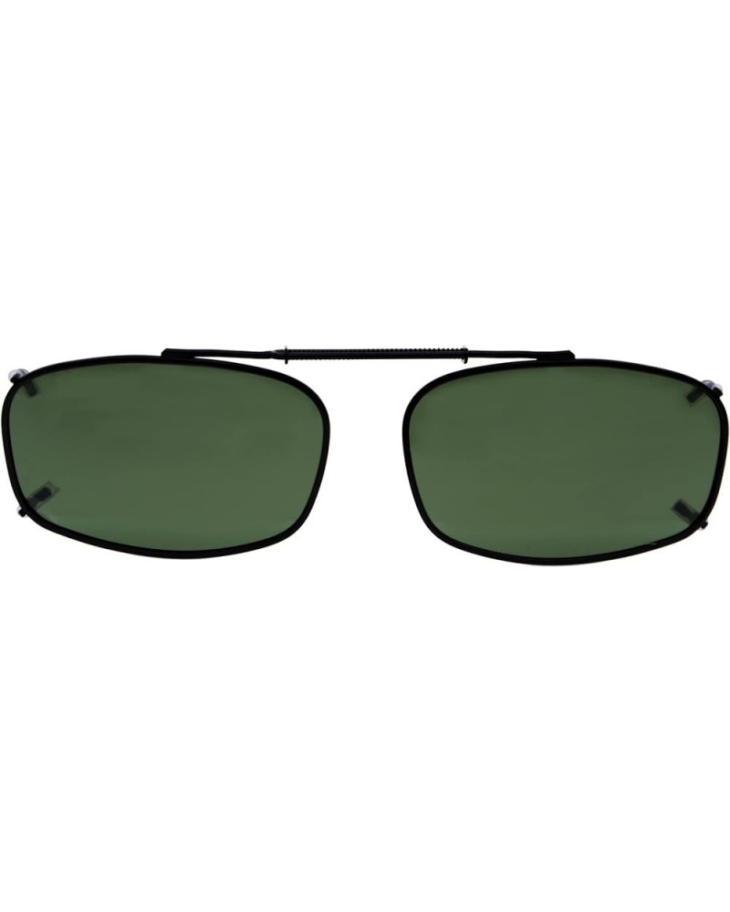 Metal Frame Rim Polarized Lens Clip On Sunglasses 2 1/8" x1 3/8" Grey Lens G15 $9.50 Rectangular