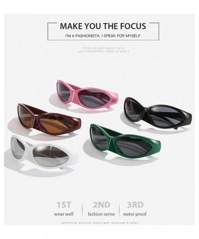 Sports Hip-hop Sunglasses Fashionable Decorative Outdoor Sunglasses for Men and Women Sunglasses (Color : 4, Size : One Size)...