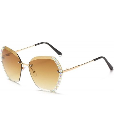 Diamond Fashion Woman Vacation Beach Party Decorative Sunglasses (Color : D, Size : 1) 1 B $19.21 Designer