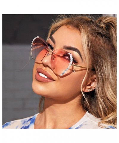 Diamond Fashion Woman Vacation Beach Party Decorative Sunglasses (Color : D, Size : 1) 1 B $19.21 Designer