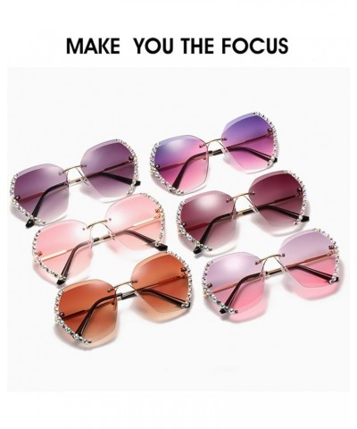 Diamond Fashion Woman Vacation Beach Party Decorative Sunglasses (Color : D, Size : 1) 1 B $19.21 Designer