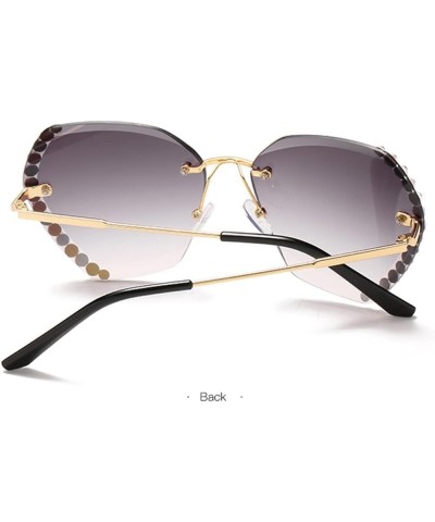 Diamond Fashion Woman Vacation Beach Party Decorative Sunglasses (Color : D, Size : 1) 1 B $19.21 Designer