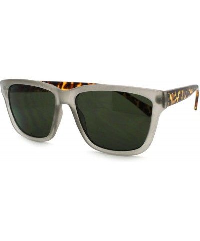 Hip Retro Modern Unisex Sunglasses Square Rectangular Frame Gray Tort black $8.97 Rectangular