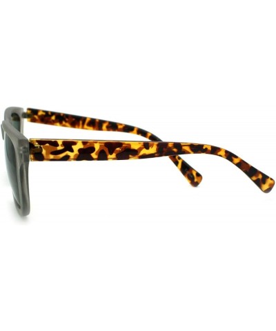 Hip Retro Modern Unisex Sunglasses Square Rectangular Frame Gray Tort black $8.97 Rectangular