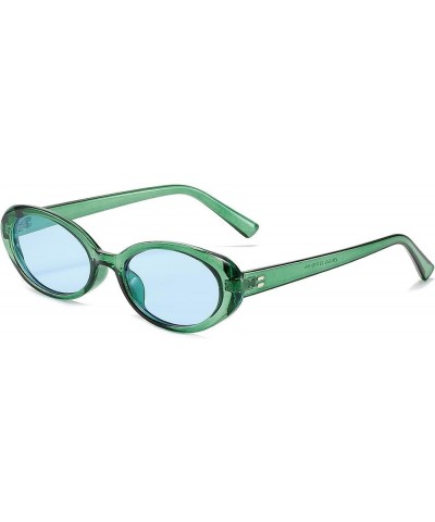 90s Sunglasses for Women Men Retro Oval Sunglasses Glasses Green $8.45 Oval