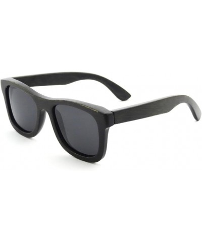 Polarized Bamboo Wood Sunglasses UV400 Protection-TY6016/6026 Bamboo Black grey $21.72 Oval