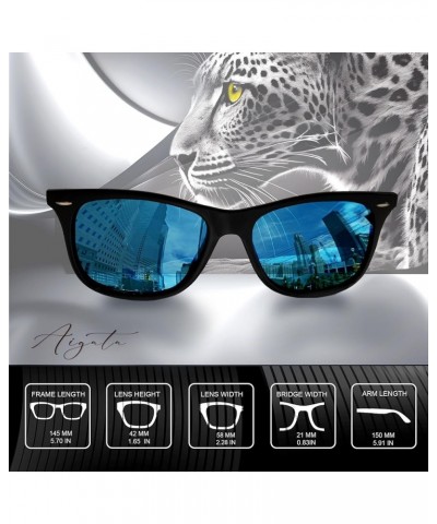 Polarized Unisex Mirror Sunglasses for Men Women, UV Protection, Fashion Trendy Cat Eye, Retro Shades Blue $12.42 Cat Eye