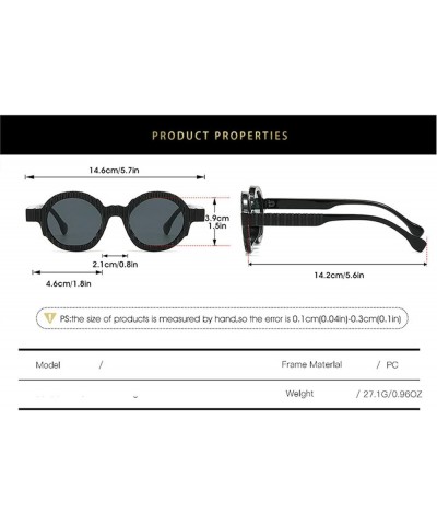 Unique Round Sunglasses Women Fashion Double Color Shades UV400 Men Punk Trending Gradient Oval Sun Glasses Black Plian $10.7...